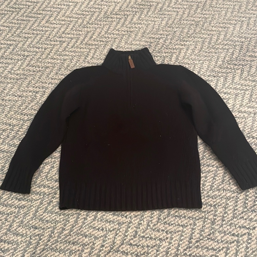 Polo Ralph Lauren boys Black Cashmere 1/2 zip sweater size 6